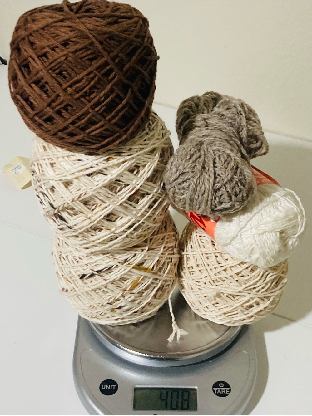 408 g / 14 oz NATURAL Neutral Yarn Bundle INCLUDING 2 silk blends + 100% cotton